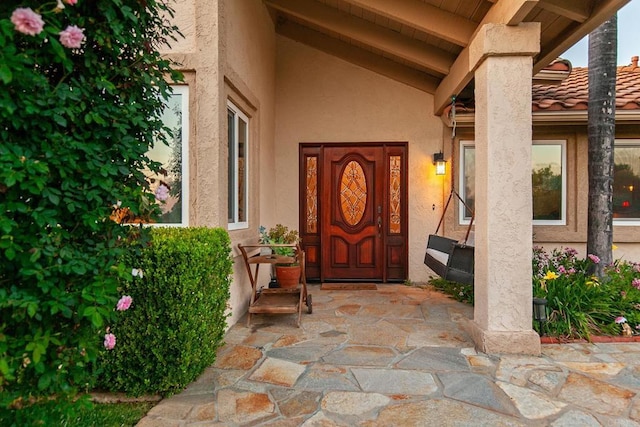 1896 Via Del Torrie, Alpine, CA 91901 - property entrance featuring stucco siding