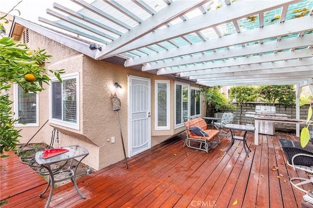 28331 Seco Canyon Rd Unit 119, Saugus, CA 91390 - wooden deck featuring a pergola