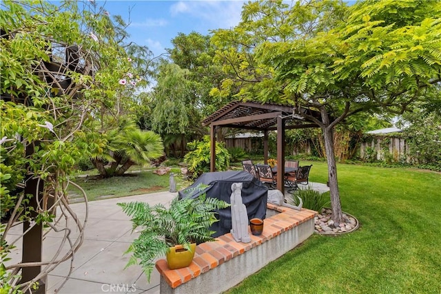 129 Five Crowns Way, Encinitas, CA 92024 - fenced backyard featuring a patio area and a gazebo