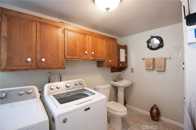 5295 Bronson Way, Riverside, CA 92506 - washroom featuring washing machine and dryer and light tile patterned flooring