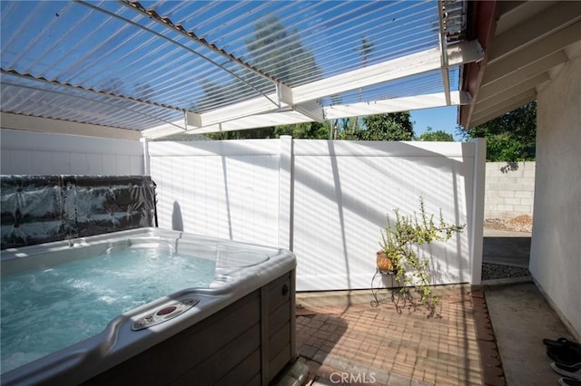 5295 Bronson Way, Riverside, CA 92506 - view of patio with a hot tub