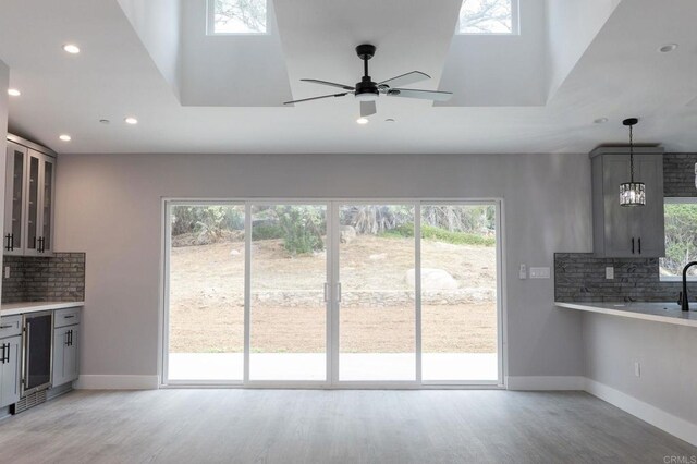 13233 Beechtree St, Lakeside, CA 92040 - unfurnished dining area featuring healthy amount of natural light, recessed lighting, and light wood-type flooring