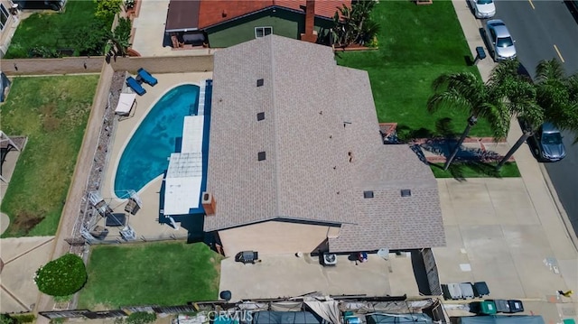 13520 Preciado Ave, Chino, CA 91710 - view from above of property featuring a pool area