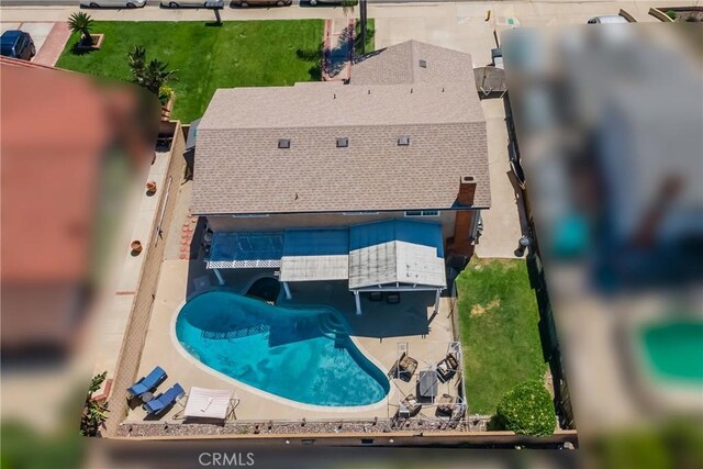 13520 Preciado Ave, Chino, CA 91710 - drone / aerial view of a pool