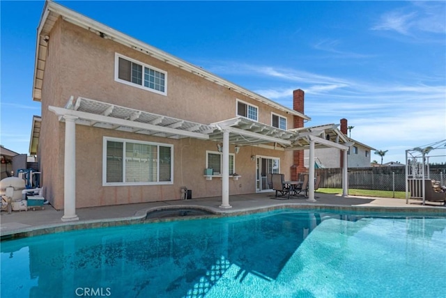 13520 Preciado Ave, Chino, CA 91710 - view of pool with a pergola, a patio, and a pool with connected hot tub