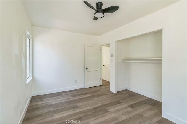 717 La Porte Ave, San Bernardino, CA 92405 - unfurnished bedroom featuring a closet and wood finished floors