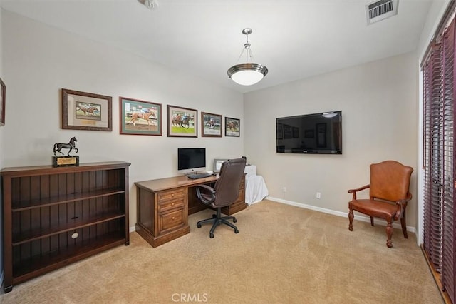 26860 Chaucer Pl, Stevenson Ranch, CA 91381 - home office with light colored carpet and baseboards