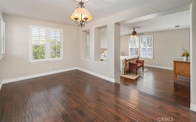 26860 Chaucer Pl, Stevenson Ranch, CA 91381 - spare room featuring wood finished floors and ceiling fan