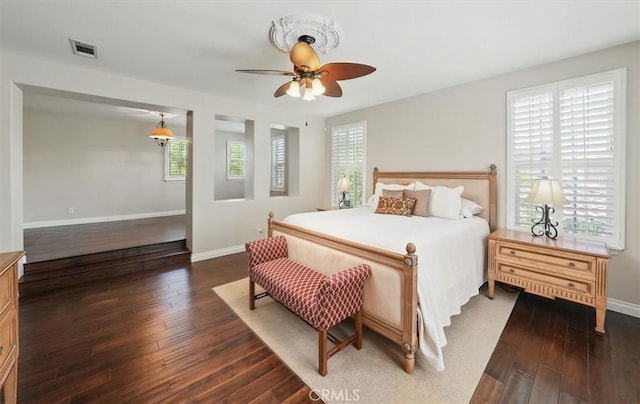 26860 Chaucer Pl, Stevenson Ranch, CA 91381 - bedroom with hardwood / wood-style flooring and a ceiling fan