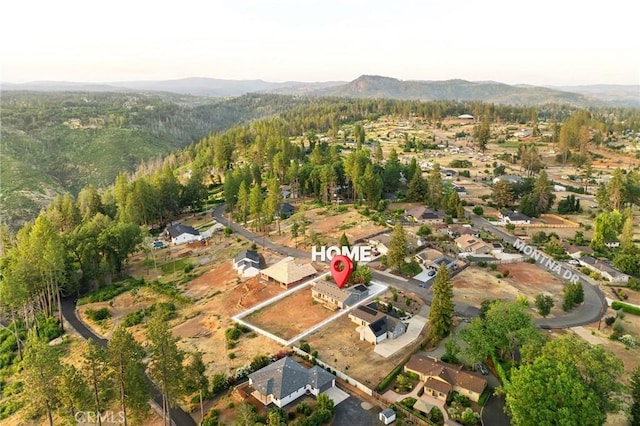 8412 Montna Dr, Paradise, CA 95969 - aerial view of property's location with a mountainous background and nearby suburban area