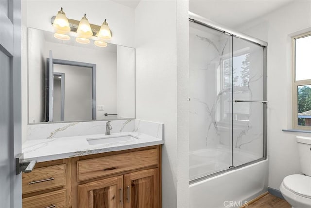 8412 Montna Dr, Paradise, CA 95969 - full bathroom with vanity and bath / shower combo with glass door