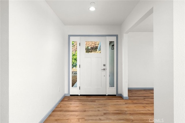 8412 Montna Dr, Paradise, CA 95969 - entrance foyer with light wood-style flooring and recessed lighting