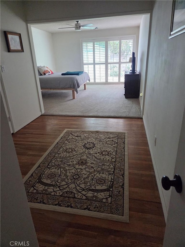 20450 Bassett St, Winnetka, CA 91306 - corridor with wood finished floors
