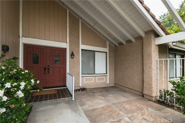 10025 Lubao Ave, Chatsworth, CA 91311 - property entrance with stucco siding