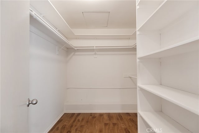 10025 Lubao Ave, Chatsworth, CA 91311 - spacious closet with wood finished floors and attic access