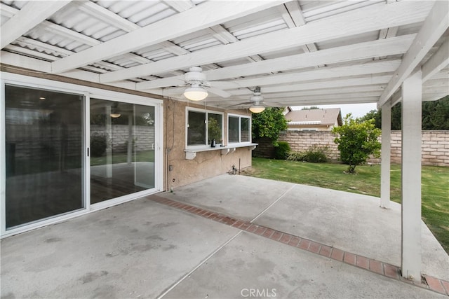 10025 Lubao Ave, Chatsworth, CA 91311 - view of patio / terrace featuring a ceiling fan