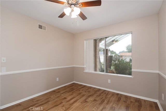 10025 Lubao Ave, Chatsworth, CA 91311 - unfurnished room featuring wood finished floors and ceiling fan