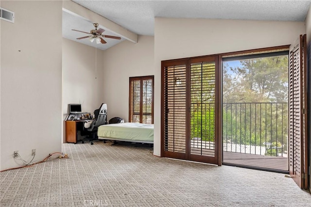 25835 Appian Way, Mission Viejo, CA 92691 - carpeted bedroom featuring access to outside and a textured ceiling