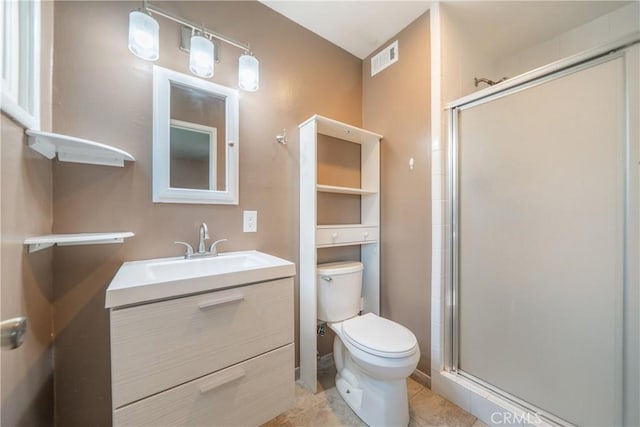 1577 Hawthorne Ave, Chico, CA 95926 - bathroom featuring a stall shower, vanity, and tile patterned flooring