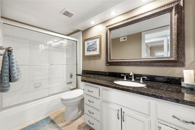 6 Sand Pointe, Laguna Niguel, CA 92677 - full bathroom featuring vanity, bath / shower combo with glass door, and recessed lighting