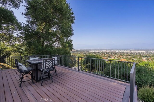 14757 Rockhill Dr, Hacienda Heights, CA 91745 - wooden deck with outdoor dining area