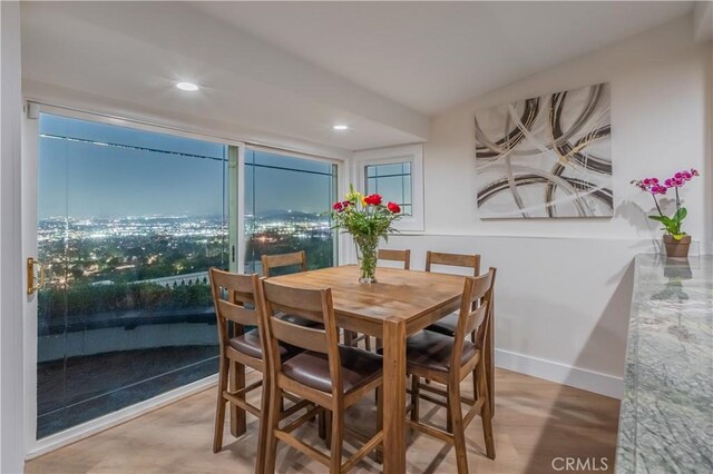 14757 Rockhill Dr, Hacienda Heights, CA 91745 - dining area with baseboards and recessed lighting