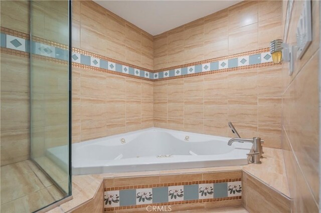 14757 Rockhill Dr, Hacienda Heights, CA 91745 - full bathroom with a tub with jets