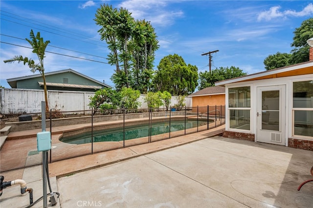 20129 Halsted St, Chatsworth, CA 91311 - view of swimming pool with a patio and a fenced backyard