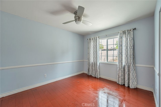 20129 Halsted St, Chatsworth, CA 91311 - spare room featuring hardwood / wood-style floors and a ceiling fan