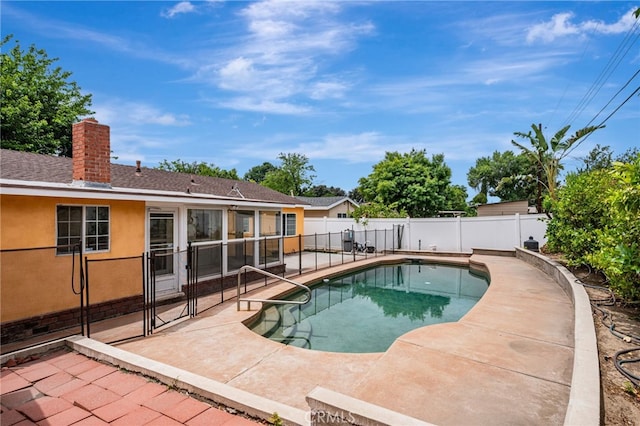 20129 Halsted St, Chatsworth, CA 91311 - view of pool with a patio and a fenced backyard