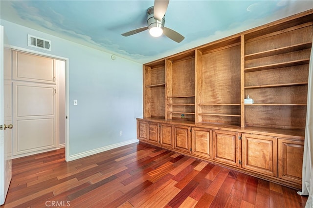 20129 Halsted St, Chatsworth, CA 91311 - unfurnished office featuring dark wood-style flooring and ceiling fan