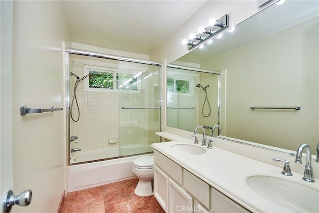 26821 Moore Oaks Rd, Laguna Hills, CA 92653 - full bathroom with bath / shower combo with glass door and double vanity