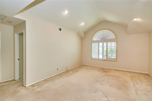 26821 Moore Oaks Rd, Laguna Hills, CA 92653 - spare room with carpet flooring and vaulted ceiling