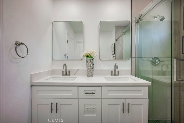 10028 Judy Ct, Riverside, CA 92503 - bathroom with a stall shower and double vanity