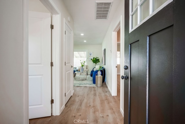 10028 Judy Ct, Riverside, CA 92503 - hall featuring light wood-style flooring and recessed lighting