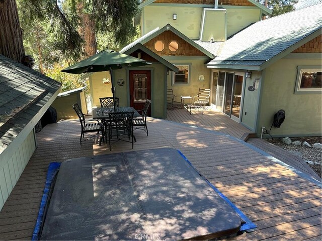 41379 Rainbow Ln, Forest Falls, CA 92339 - deck featuring outdoor dining area