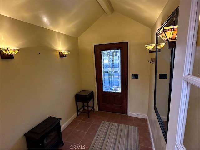 41379 Rainbow Ln, Forest Falls, CA 92339 - entrance foyer with tile patterned flooring and baseboards