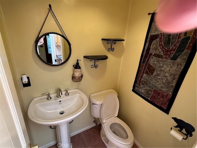 41379 Rainbow Ln, Forest Falls, CA 92339 - bathroom with toilet and tile patterned floors