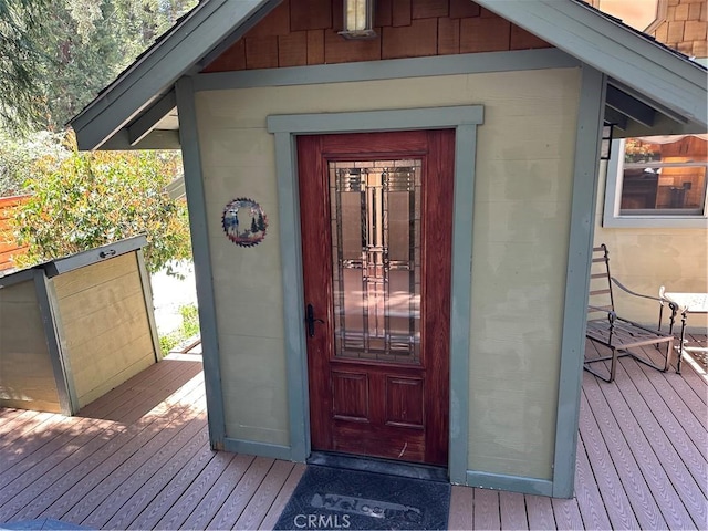 41379 Rainbow Ln, Forest Falls, CA 92339 - entrance to property featuring a deck