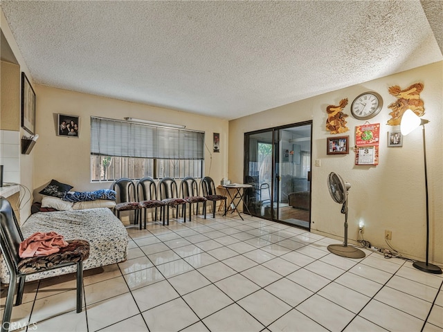 7800 Winnetka Ave, Winnetka, CA 91306 - living room featuring a textured ceiling and light tile patterned floors