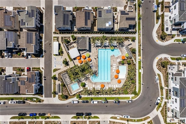 3540 E Peckham Paseo Unit 5, Ontario, CA 91761 - aerial overview of property's location featuring a pool
