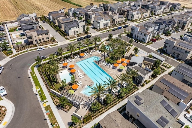 3540 E Peckham Paseo Unit 5, Ontario, CA 91761 - aerial view of residential area featuring a pool