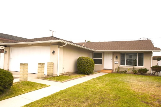 764 E Turmont St, Carson, CA 90746 - ranch-style house featuring a front lawn, stucco siding, and a garage