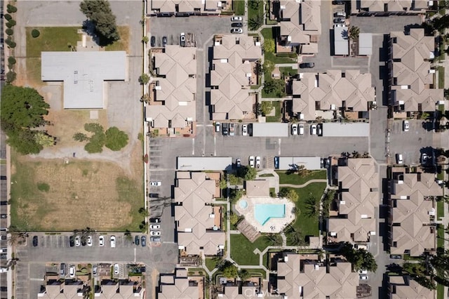 1317 Massachusetts Ave Unit 202, Riverside, CA 92507 - aerial view of property's location with nearby suburban area and a pool area