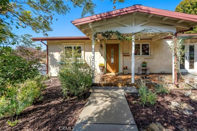 2056 Sierra Way, San Luis Obispo, CA 93401 - entrance to property featuring stucco siding and a porch
