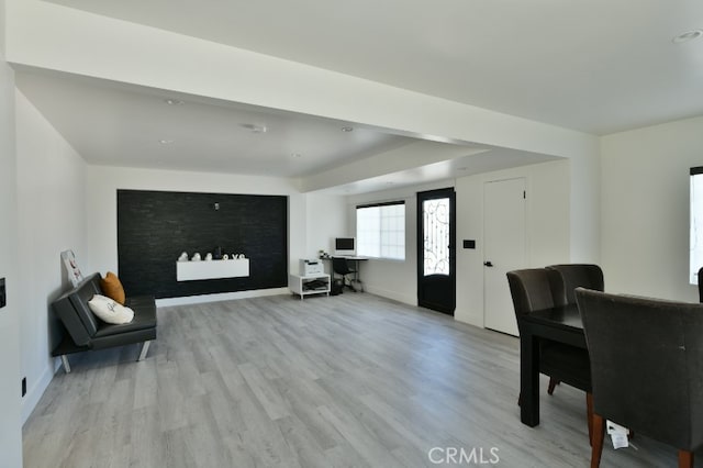 4820 W 142nd St, Hawthorne, CA 90250 - living room featuring light wood-type flooring and baseboards