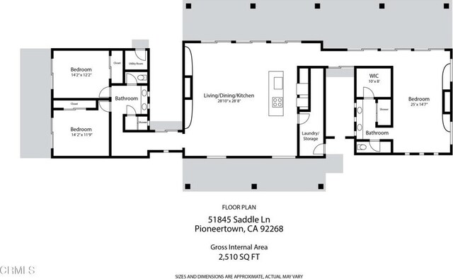 51845 Saddle Ln, Pioneertown, CA 92268 - view of property floor plan