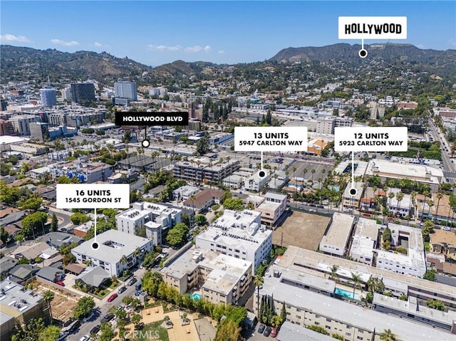 5923 Carlton Way, Los Angeles, CA 90028 - view of urban area featuring a mountain backdrop