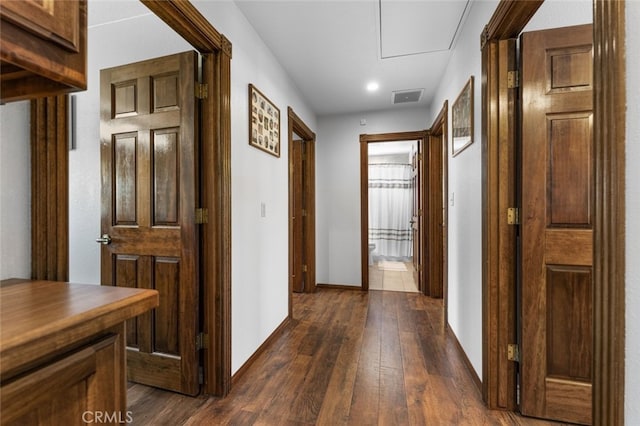 43419 37th St W, Lancaster, CA 93536 - hallway with dark wood finished floors