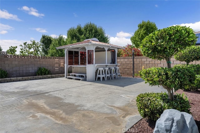 43419 37th St W, Lancaster, CA 93536 - fenced backyard featuring a gazebo and a patio area